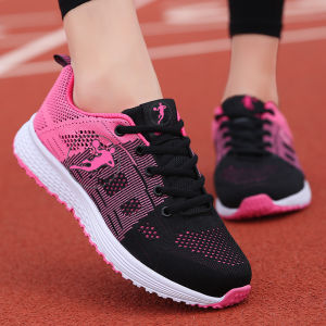 Womens Casual Sports Shoes Breathable Mesh Soft Bottom Running Shoes Spring Summer Fashion Single Shoes Glue Adhesive Shoes