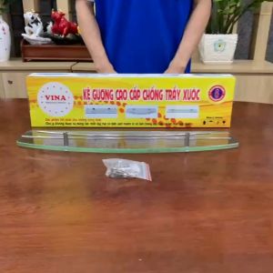 Kệ kính bầu 10 ly có 2 lan can VINA KK 235B size 10x12x50cm