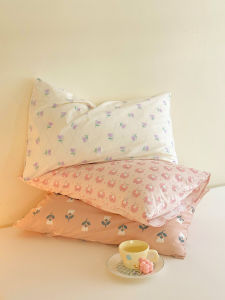 Fresh Floral Pure Cotton Pillowcase Pair Single Cute 100% Cotton Pillowcover Individual 48cmx74 Pillow Bag