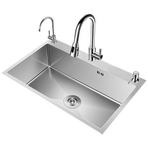 Home Kitchen Stainless Steel Large Single Bowl Sink Basin