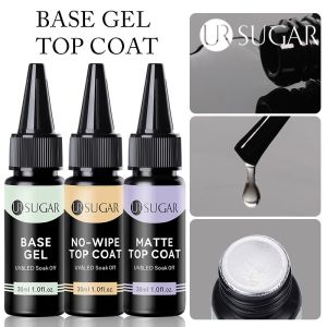 UR SUGAR 30ML Refill Package Base Gel No Wipe Top Coat Matte Top Coat Nail Art Soak Off UV LED Gel Polish Super Quality