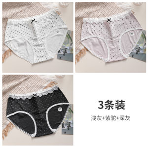 plus Size Girls Underwear Cute Polka Dot Print Modal Cotton Antibacterial Crotch Briefs Comfortable Breathable Daily Wear