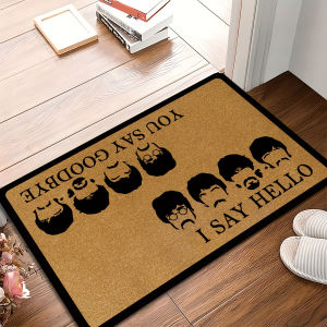 VIKAMA Beatles Retro Rock Doormat Non-Slip Absorbent Entryway Mat Indoor Outdoor Bathroom Rug Home Decor