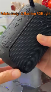 RGB Portable Wireless Speaker IPX7 Waterproof Outdoor Speaker with Deep Bass RGB Lights Dual Pairing for Home Party