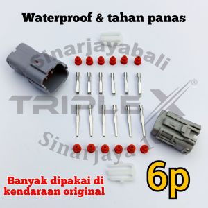 soket kabel motor mobil waterproof 8p 6p 4p 3p 2p socket original 8pin 6pin 4pin 3pin 2pin soketan ori konektor 2 3 4 6 8 p pin car motorcycle cable otomotif automotif