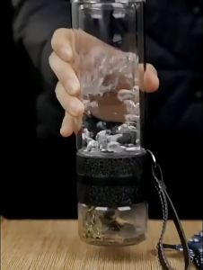 Botol Kaca Infuser Filter Tahan Panas Dingin Termos Penyaring Teh Rempah 400 ML