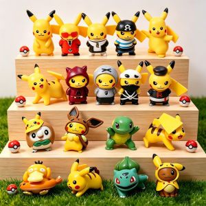 Bandai | Hot 6-8Pcs/Set Pokemon Pikachu Pet Collection Pocket Monste Figure Action Model Toys Kids Christmas Gift Children Gifts In Stock