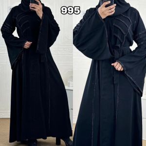 Abaya Gamis Hitam 995 Dubai Turky Muslim Abaya Fashion Wanita Terbaru