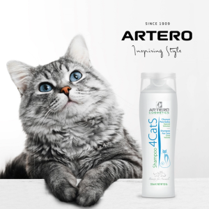 Artero 4 Cats Shampoo (250ml) แชมพูสูตรอ่อนโยนสำหรับแมวทุกสายพันธุ์