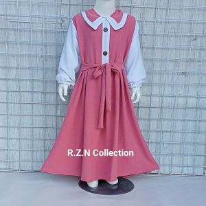 Gamis Syari Anak Perempuan Model Terbaru Bahan Crinkle Airflow Usia 1-9Tahun