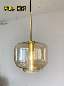 Nordic Glass Pendant Light Modern Dining Light Cafe Decorative Hanging Light Creative  Kitchen Bar Counter Chandelier Ceiling Lights Minimalist Bedroom Bedside Chandelier Lampu Gantung 吊灯