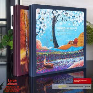 Travel Themed 4R6 Inch Photo Album 500 Pages Insert Type for Children Baby Growth Memorial Family Picture Album