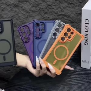 Ốp Điện Thoại Samsung Galaxy S26/S25/S24 Ultra Plus Cao Cấp Mờ Trong Suốt Từ Tính - Chống Sốc Bảo Vệ 4 Góc Hỗ Trợ Magsafe