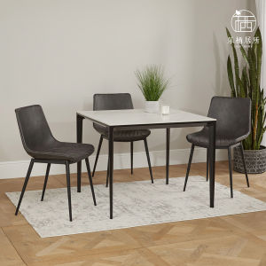 Modern Minimalist Square Rockboard Dining Table Set Home Use Casual Balcony Commercial 80 Four Person Dining Table
