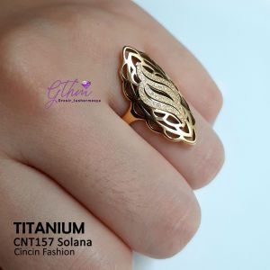 Cincin Ori Titanium Model Ukir Etnic Perhiasan Fashion Import Kualitas Premium Awet Anti Luntur cnt157