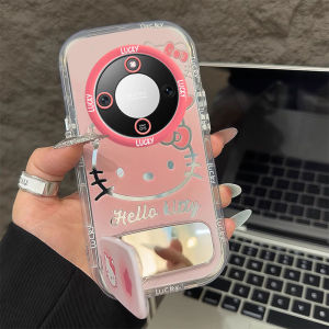 Full Cover Anti-Fall Transparent Soft Edge Phone Case for Honor X70 X70i X70Pro KT Cat Design Cute Cartoon Pattern Girls Style