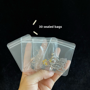 Gold Seal Bag Transparent Jewelry Storage Box Earring Ring Necklace Organizer Fashion Accessories Storage Case for Women