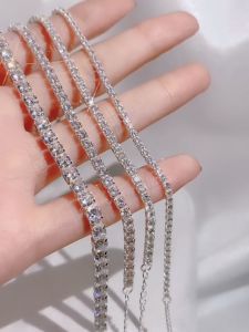 Lắc tay nữ full đá size từ 2-4mm bạc xi bạc xi bạch kim Lắc tay nam nữ bạc xi vàng trắng full đá Vòng tay đẹp đính đá - KIM LỘC PHÁT LT-FH