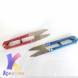 Gunting bordir cekris pemotong benang jahit warna