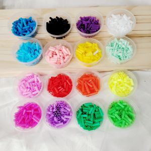 Colorful Short Straws Creative DIY Low Structure Bead Stick Pasting Art Hanging Decoration Accessories for Kindergarten Handcraft Workshop