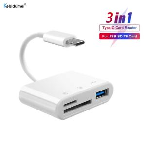 1/2/3/4Pcs Type C Card Reader SD TF Memory Card Reader USB C OTG Adapter High Speed Data Transmitter Smart Cell Phone