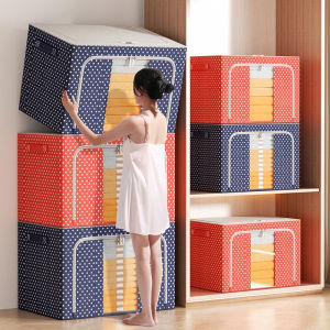 66L 100L kotak penyimpanan Lipat storage box tahan lembab kontainer box Double Zipper container box
