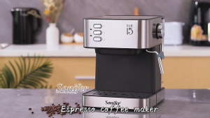 Sonifer 15 Bar Espresso Machine - 1.6L Removable Transparent Water Tank Milk Frother & Auto Shut-Off Touch Panel