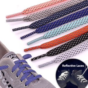 3M Flat Reflective Shoelaces Suitable for Sports Shoes Nighttime Running Shoelaces Shoes Accessories 100/120/140/160cm 21 Colors