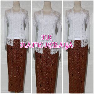 set kebaya akad nikah kebaya kutubaru putih