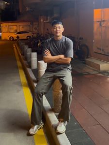 Dark Gray Athleisure Men Short Sleeve T-Shirt Minimalist Easiest for Match round Neck Cotton T-shirt Heavy Weight Loose Half Sleeve