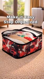 CELLIE MEDIUM Clear Packing Cube with Handle | Travel Clothes Organizer | Storage Solutions PH