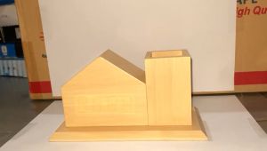 Jam Digital LED WOOD tempat pensil kotak UNIK VST-879