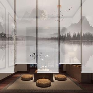 MOLORE | New Chinese Style Electric Light Blocking Curtain