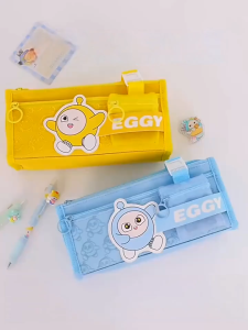 Kotak Pensil Little Eggy Multi Layer Lucu Kawaii Tempat Pensil Sekolah Pencil Case Cute Stationery