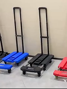 Extendable foldable thickened silent six-wheeled hand truck/trolley for transporting goods Kereta sorong lipat 伸缩可折叠小推车