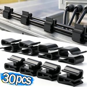 30/5PCS Plastic Cable Clips Solar Panel Wire Clamp PV Black Photovoltaic Management Organizers Insulation Fastener Holder Clips