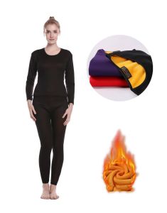 ลองจอนกันหนาวหญิง ผ้าหนาด้านในบุขนสีส้ม