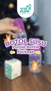 Vitaflow Paket Purple 2 Botol Susu Multifungsi PP 140 ml Free 1 Dot Size M