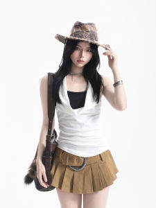 Áo Thun Thời Trang Cổ Sâu Dây Đeo Ngực Không T Tay Ôm Sát Không Lưng