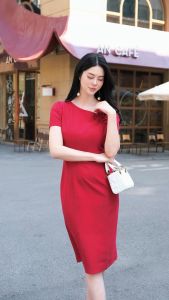 Đầm thiết kế tinh xảo sang trọng chất liệu Cotton Lạnh êm dịu trên da DD4L0848 Thời trang Thiều Hoa
