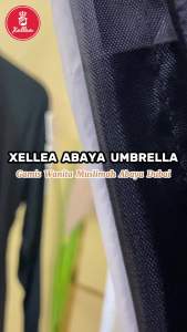 Abaya Hitam Mewah Turkey Arab Bordir Jetblack Gamis Pesta Kondangan Abaya Umbrella Terbaru Bahan Jetblack Saudi Kombinasi Rayoon Swarovsky Diamond Zipper Depan Lengan Panjang Raglan Syari Muslim Wanita - XELLEA