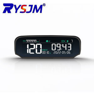 RYSJM | X100 Car Head-Up Display HUD Display Digital Speedometer KM/H MPH Wireless Solar-powered GPS Gauge For all Car
