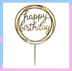 Toper HAPPY BIRTHDAY ACRYLIC Hiasan Tusuk Kue Ulang Tahun