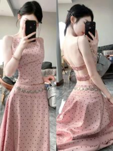 Bộ đồ hai mảnh CHANGTONG cotton cạp cao phong cách gợi cảm đi biển