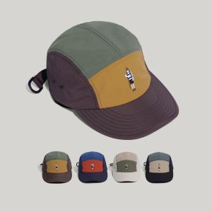 THE HOBOO Japanese Style Vintage Thin Quick-drying Breathable 5-sided Baseball Cap Womens Summer Mens Caron Cap Couples Cap