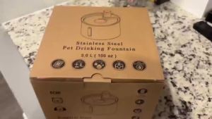 Cat Drinking Fountain Cat Drinking Fountain 3L All Stainless Steel 304 Automatic Circulation Filter Smart Pet Drinking Fountain Silent Pump Cats and Dogs