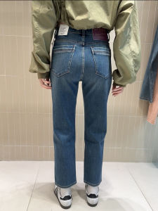 High Waist Elastic Skinny Jeans Daiclaire Womens Denim Straight Leg Blue Cotton Stretch Fabric Early Autumn New Style