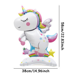 3D CartoonStanding  Animal Aluminum Foil Balloons Jungle Theme Kids Birthday Party Decoration Photography Prop Baby Shower