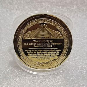 souvenir gold coin peringatan suku maya brass kinclong hadiah koleksi lainya