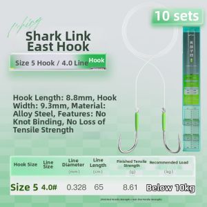 JIADIAONI | Knotless Subline Twin Hooks Carp Fishing Gear 10pcs